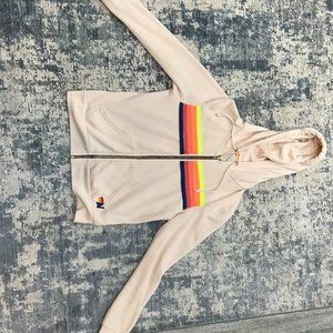 aviator nation hoodie, xs, almond